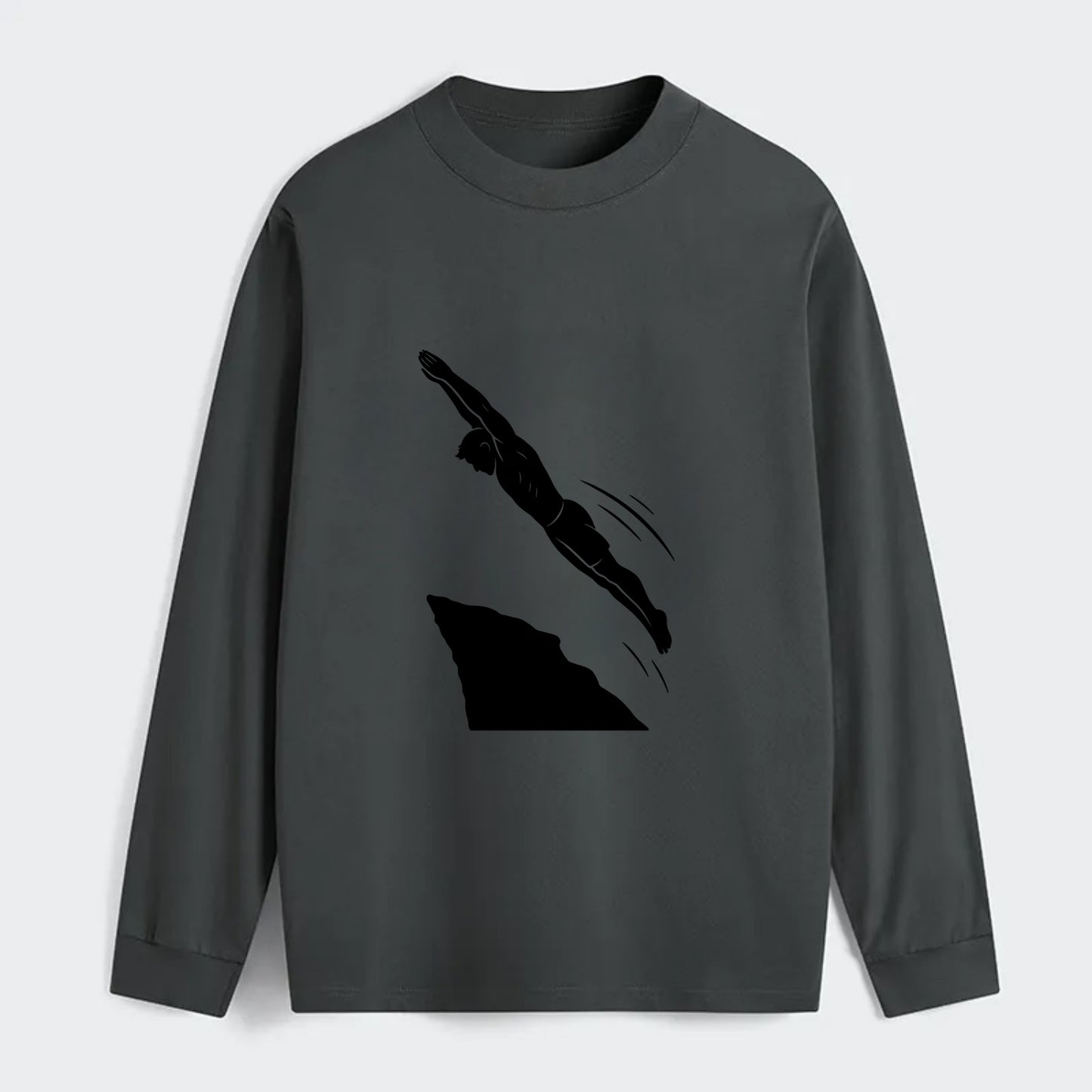 Cliff diver perfect form - Classic Long Sleeve Shirt - Gray