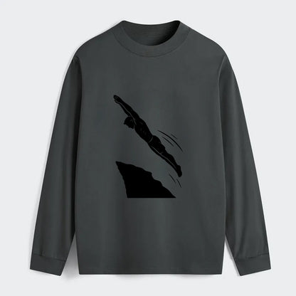 Cliff diver perfect form - Classic Long Sleeve Shirt - Gray