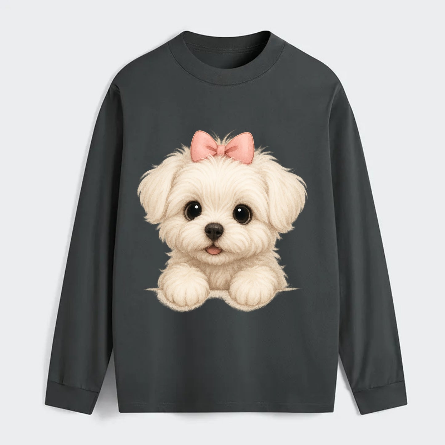 Maltese  - Classic Long Sleeve Shirt - Gray