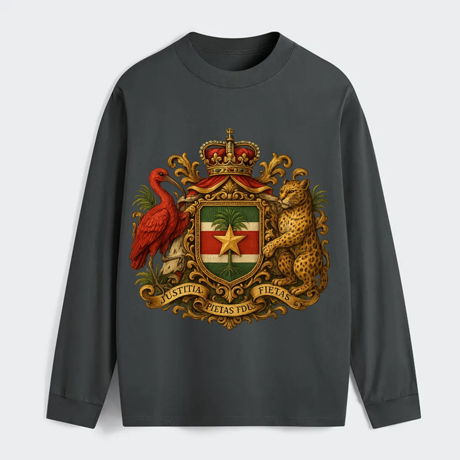 Suriname Star Emblem  - Classic Long Sleeve Shirt - Gray