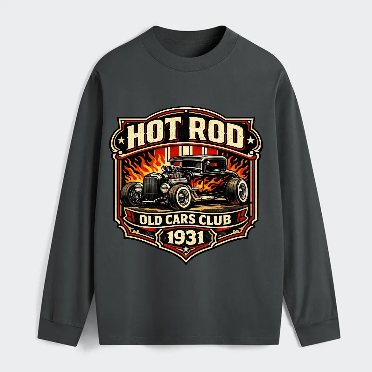 Hot Rod Club 1931 - Classic Long Sleeve Shirt - Gray