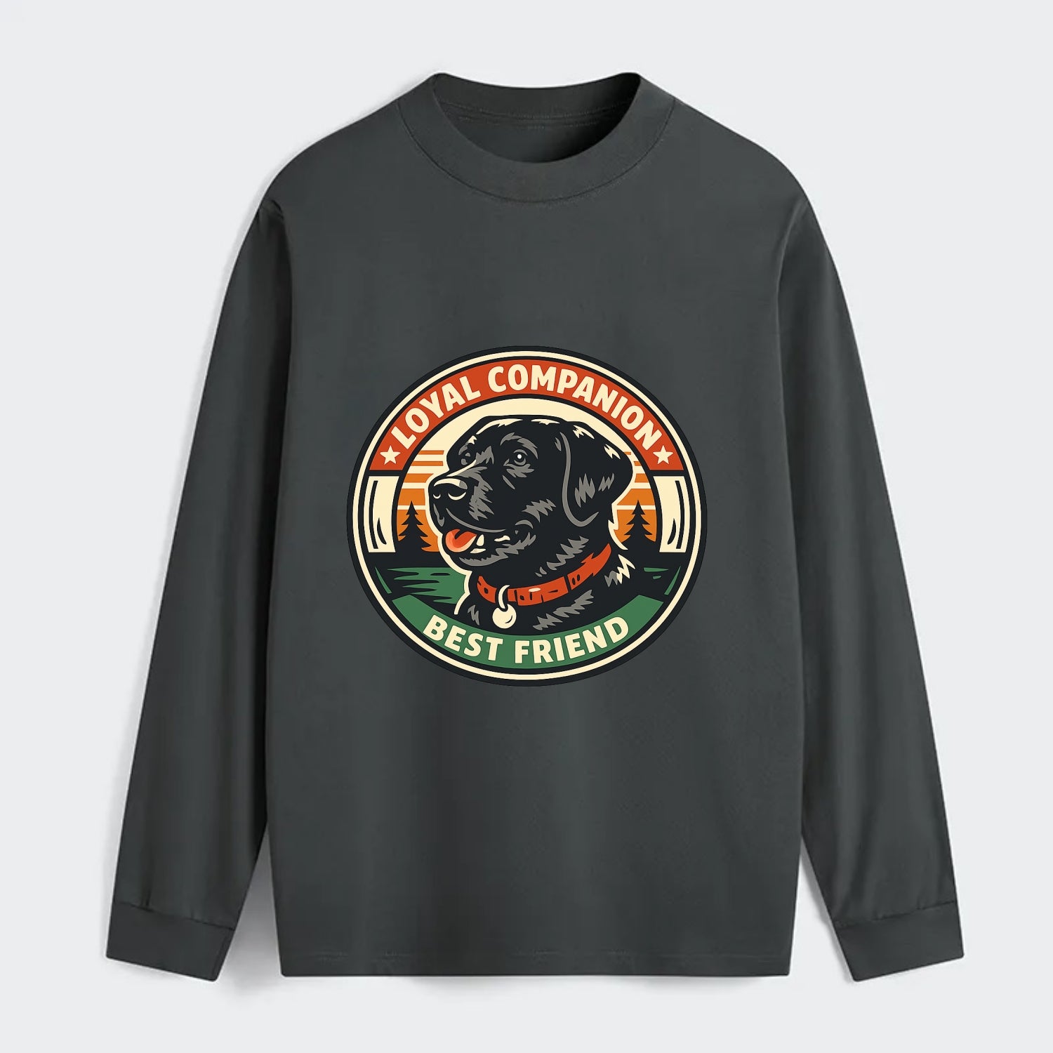 Noble Companion Emblem - Classic Long Sleeve Shirt - Gray