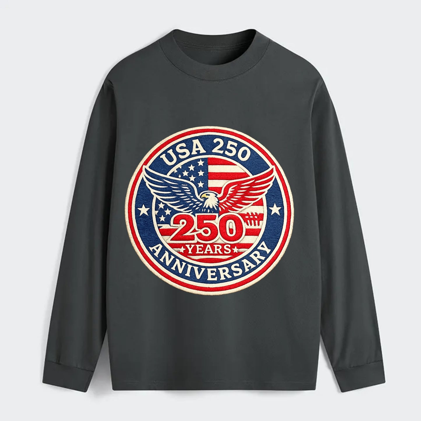 Usa 250th Anniversary Eagle - Classic Long Sleeve Shirt - Gray