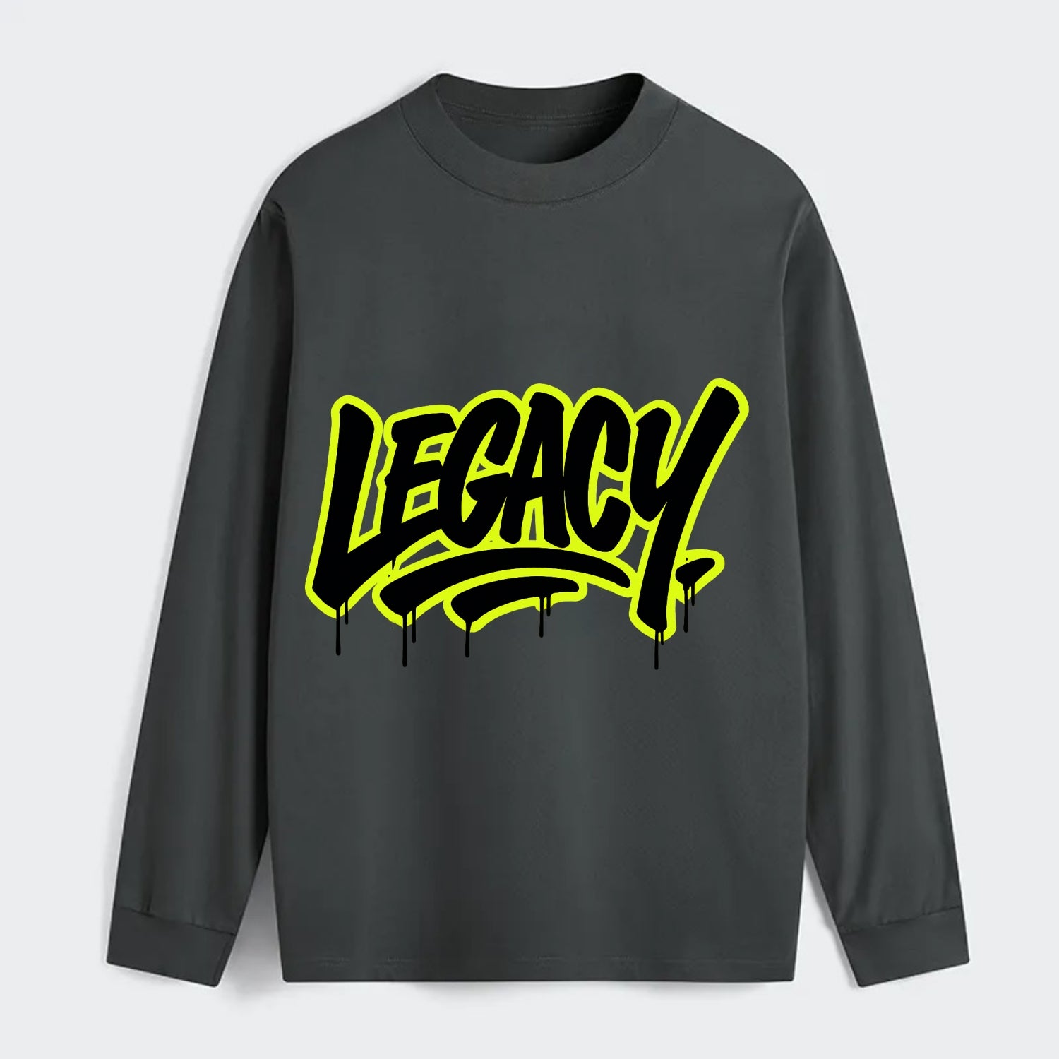 Bold typography design - "LEGACY" - what you leave behind, lasting - Classic Long Sleeve Shirt - Gray