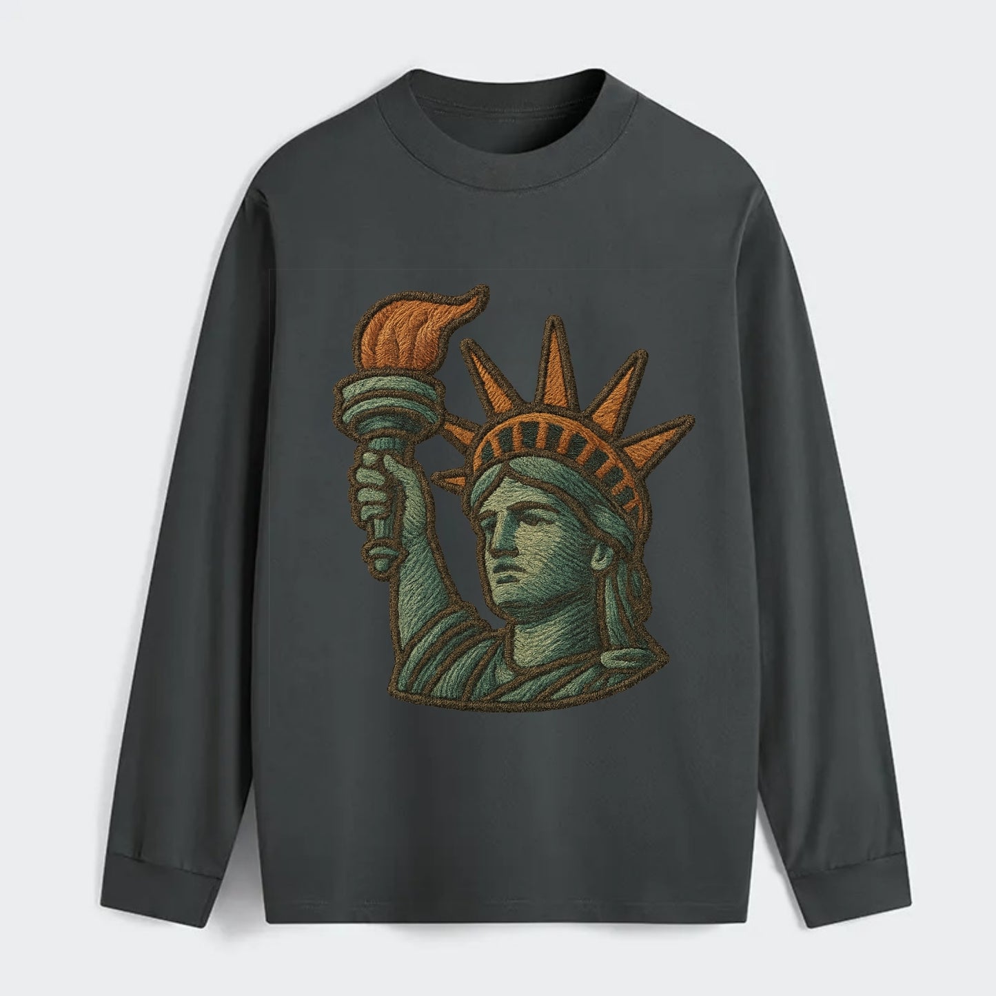 Statue of Liberty  - Classic Long Sleeve Shirt - Gray
