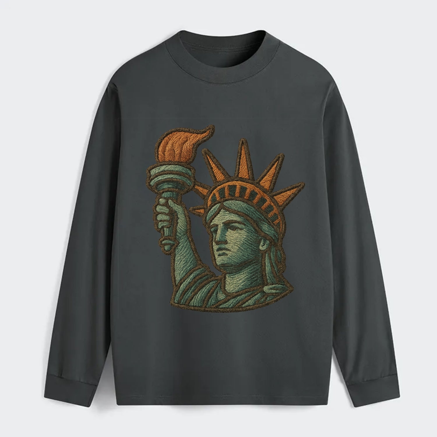 Statue of Liberty  - Classic Long Sleeve Shirt - Gray