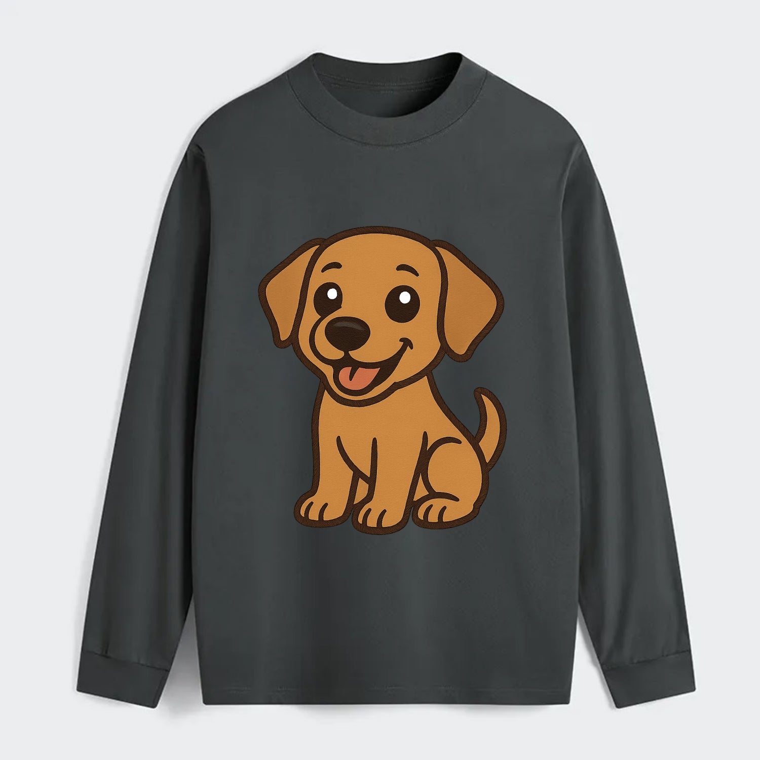 Labrador - Happy panting expression - Classic Long Sleeve Shirt - Gray