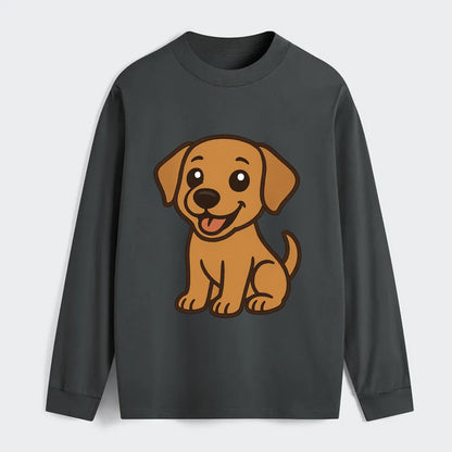 Labrador - Happy panting expression - Classic Long Sleeve Shirt - Gray