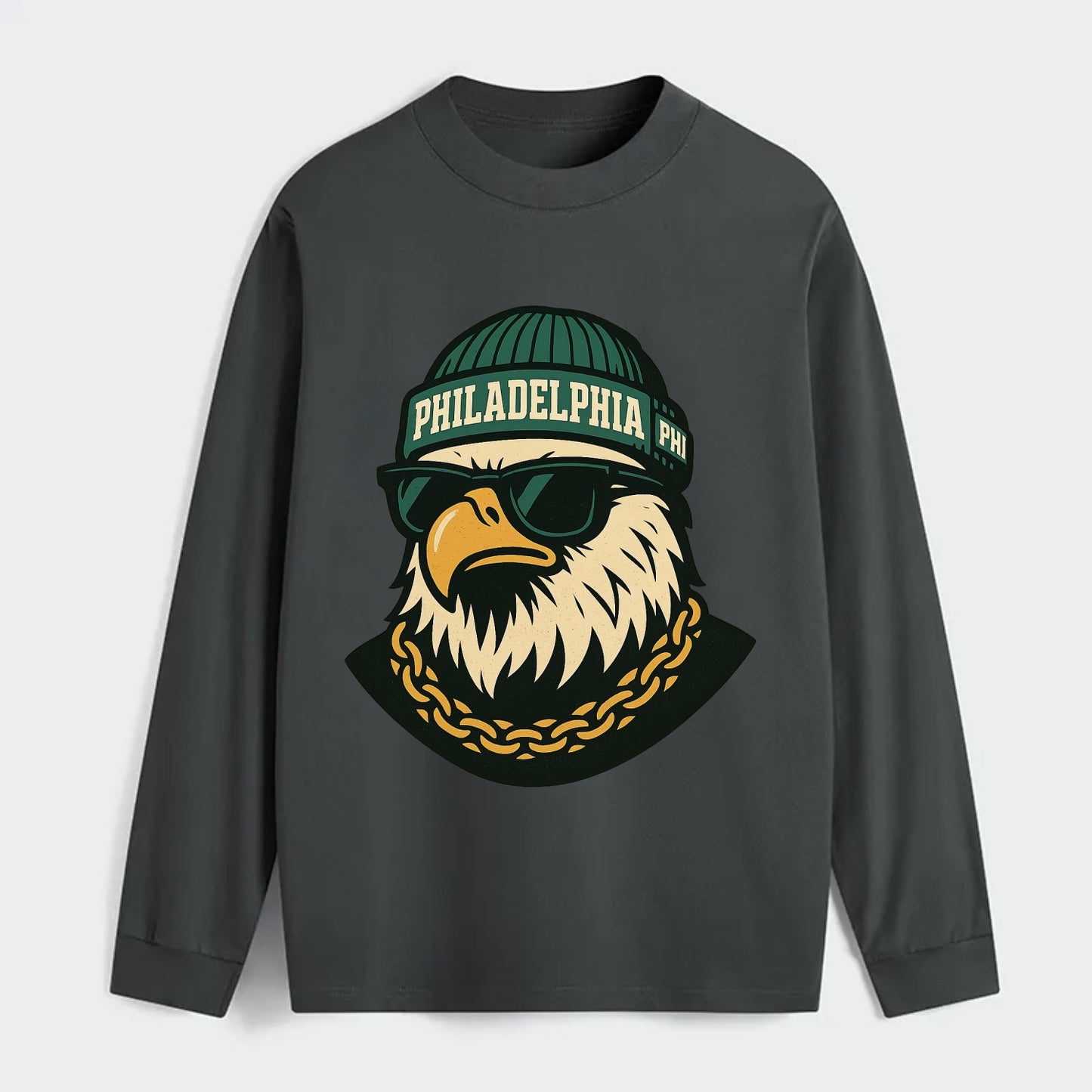 "eagle" "philadelphia" "phi" "green" "us East" - Classic Long Sleeve Shirt - Gray
