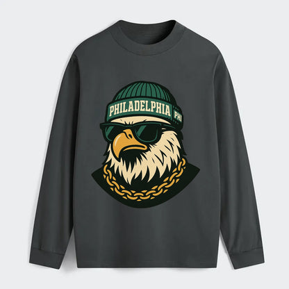 "eagle" "philadelphia" "phi" "green" "us East" - Classic Long Sleeve Shirt - Gray