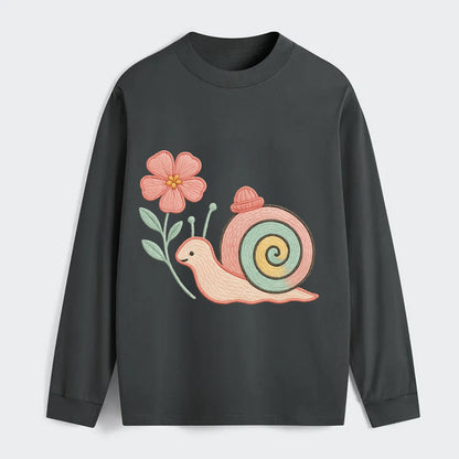 Coral Snail - Classic Long Sleeve Shirt - Gray