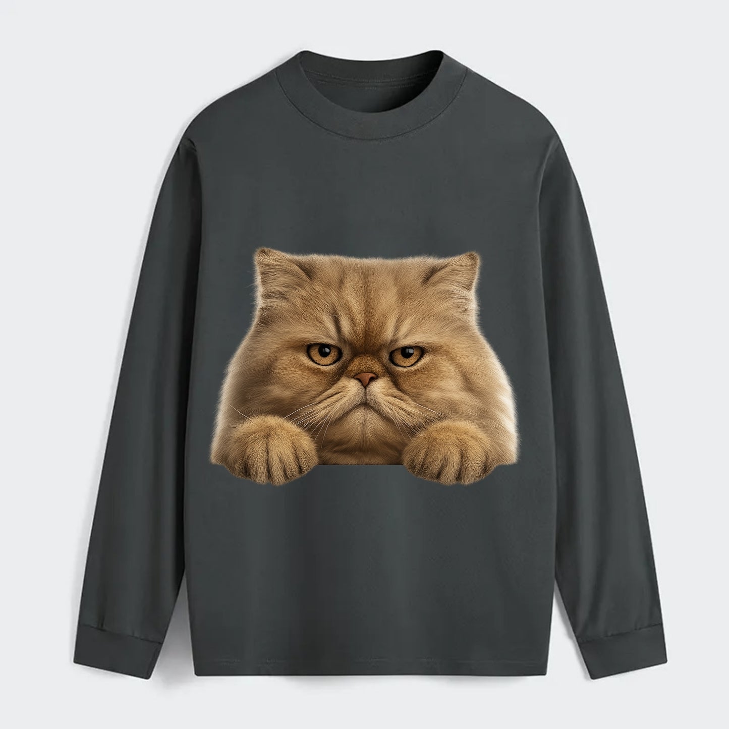Persian Cat  - Classic Long Sleeve Shirt - Gray
