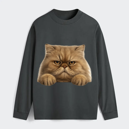Persian Cat  - Classic Long Sleeve Shirt - Gray