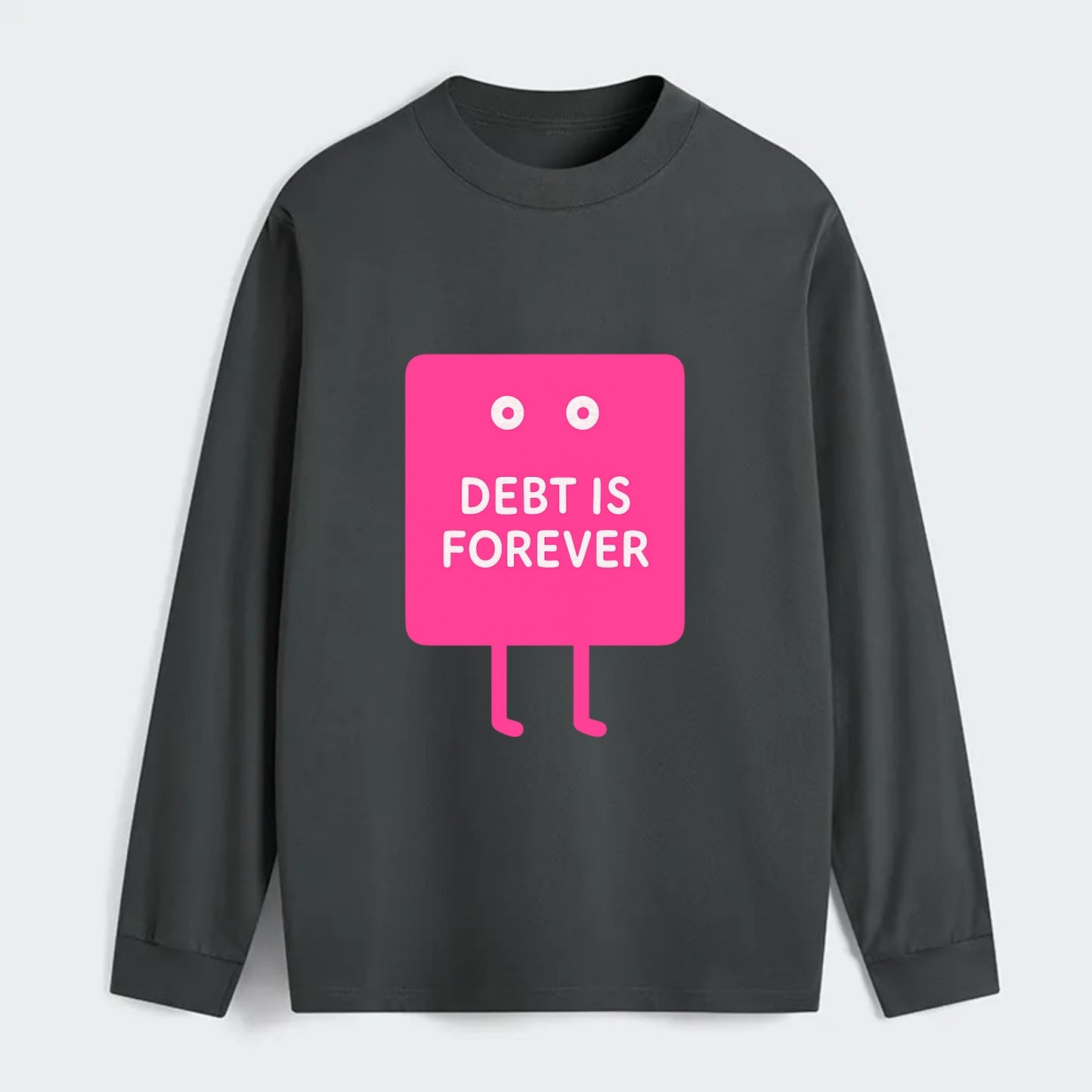 DEBT IS FOREVER | Immortal credit card - Classic Long Sleeve Shirt - Gray