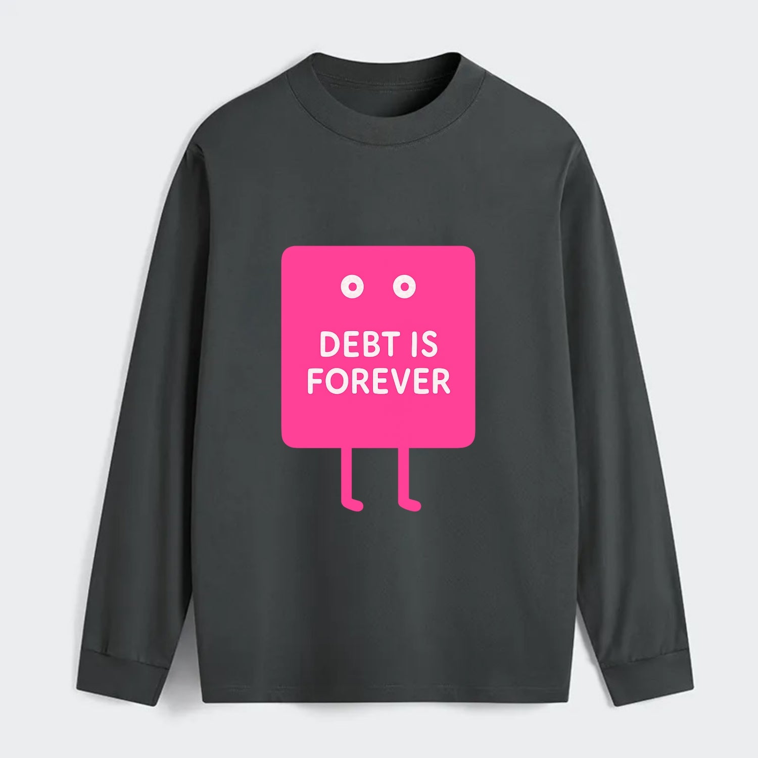 DEBT IS FOREVER | Immortal credit card - Classic Long Sleeve Shirt - Gray