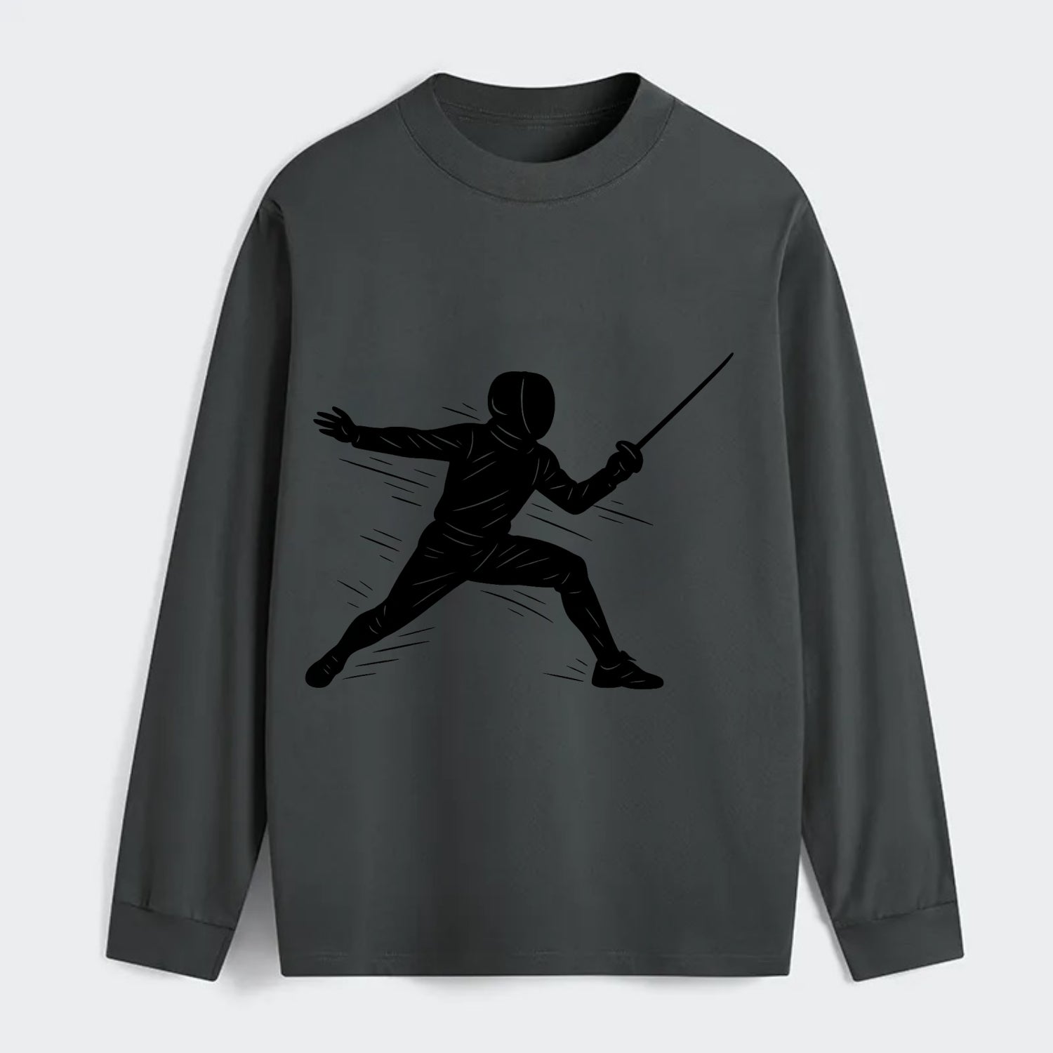 Fencer lunging attack position - Classic Long Sleeve Shirt - Gray