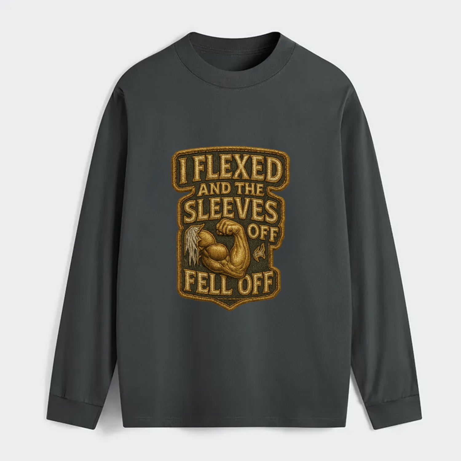 I Flexed and The Sleeves Fell Off  - Classic Long Sleeve Shirt - Gray