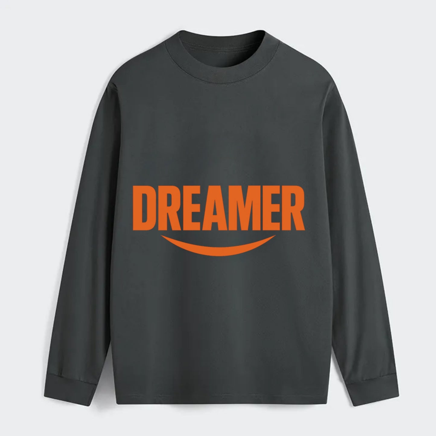 Bold typography design - "DREAMER" - imagination, seeing possibilities - Classic Long Sleeve Shirt - Gray