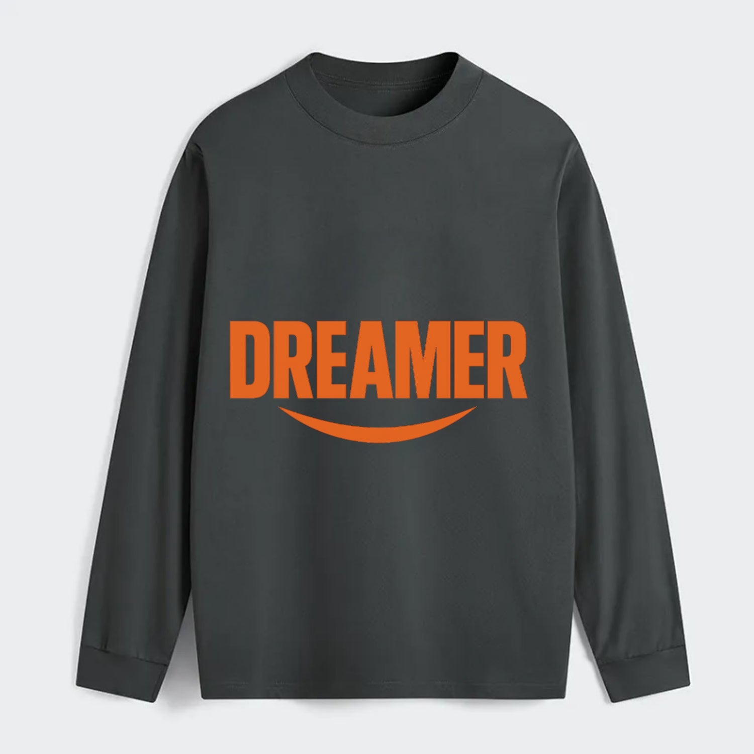 Bold typography design - "DREAMER" - imagination, seeing possibilities - Classic Long Sleeve Shirt - Gray