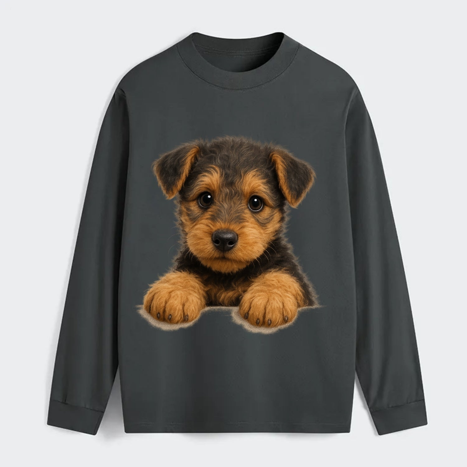 Airedale Terrier  - Classic Long Sleeve Shirt - Gray