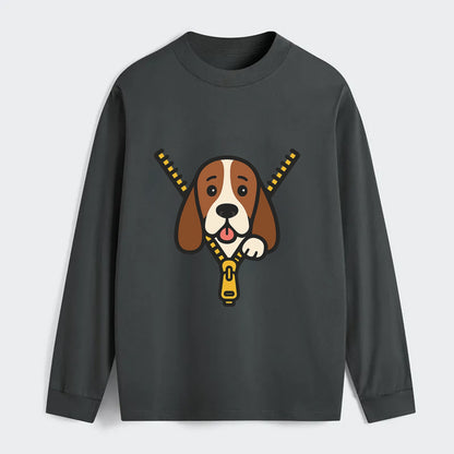 Basset Hound - Classic Long Sleeve Shirt - Gray