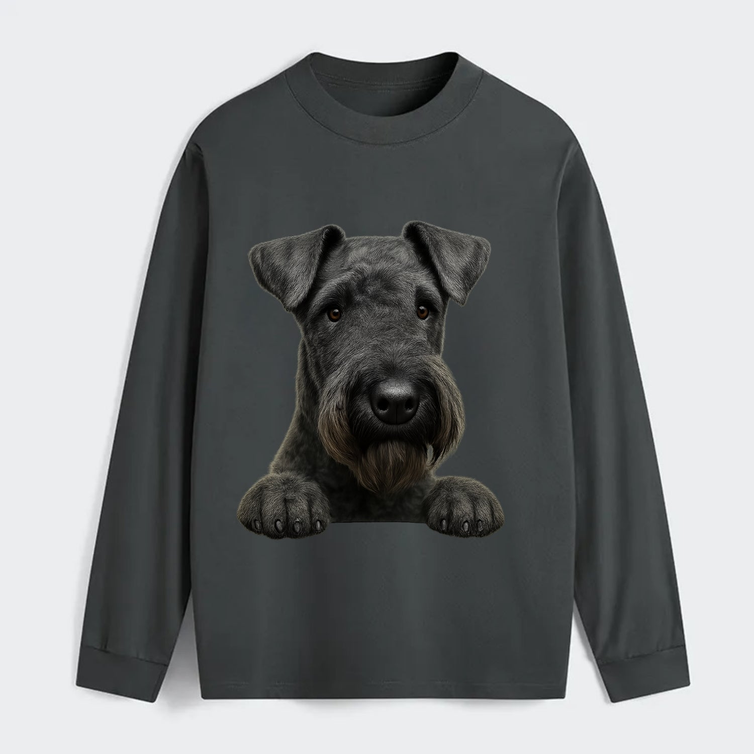 Kerry Blue Terrier  - Classic Long Sleeve Shirt - Gray
