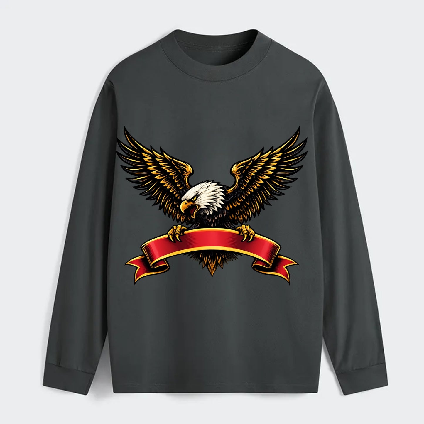 Eagle Banner - Classic Long Sleeve Shirt - Gray