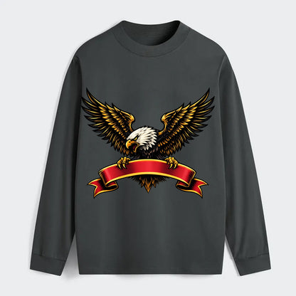 Eagle Banner - Classic Long Sleeve Shirt - Gray