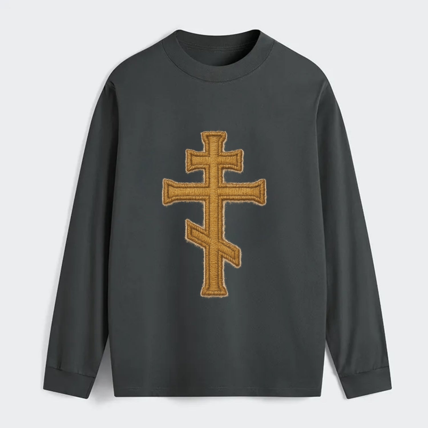 Orthodox Cross  - Classic Long Sleeve Shirt - Gray