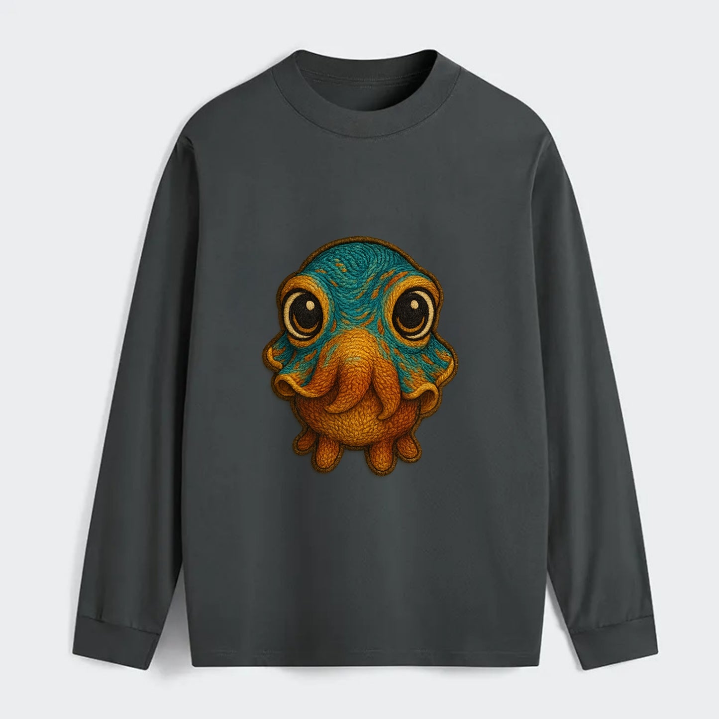Baby Cuttlefish - color-changing skin, W-shaped pupil, front-facing, - Classic Long Sleeve Shirt - Gray