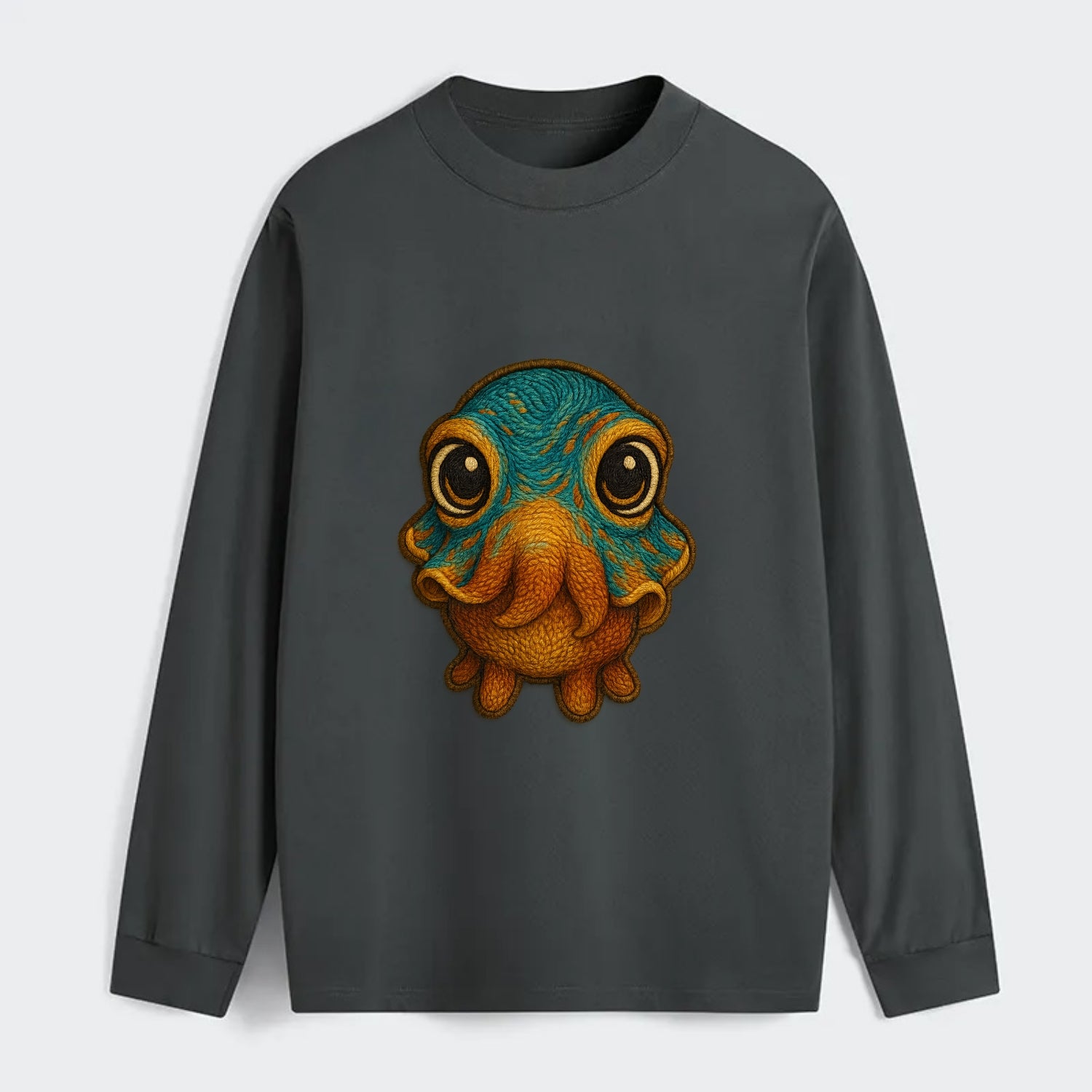 Baby Cuttlefish - color-changing skin, W-shaped pupil, front-facing, - Classic Long Sleeve Shirt - Gray