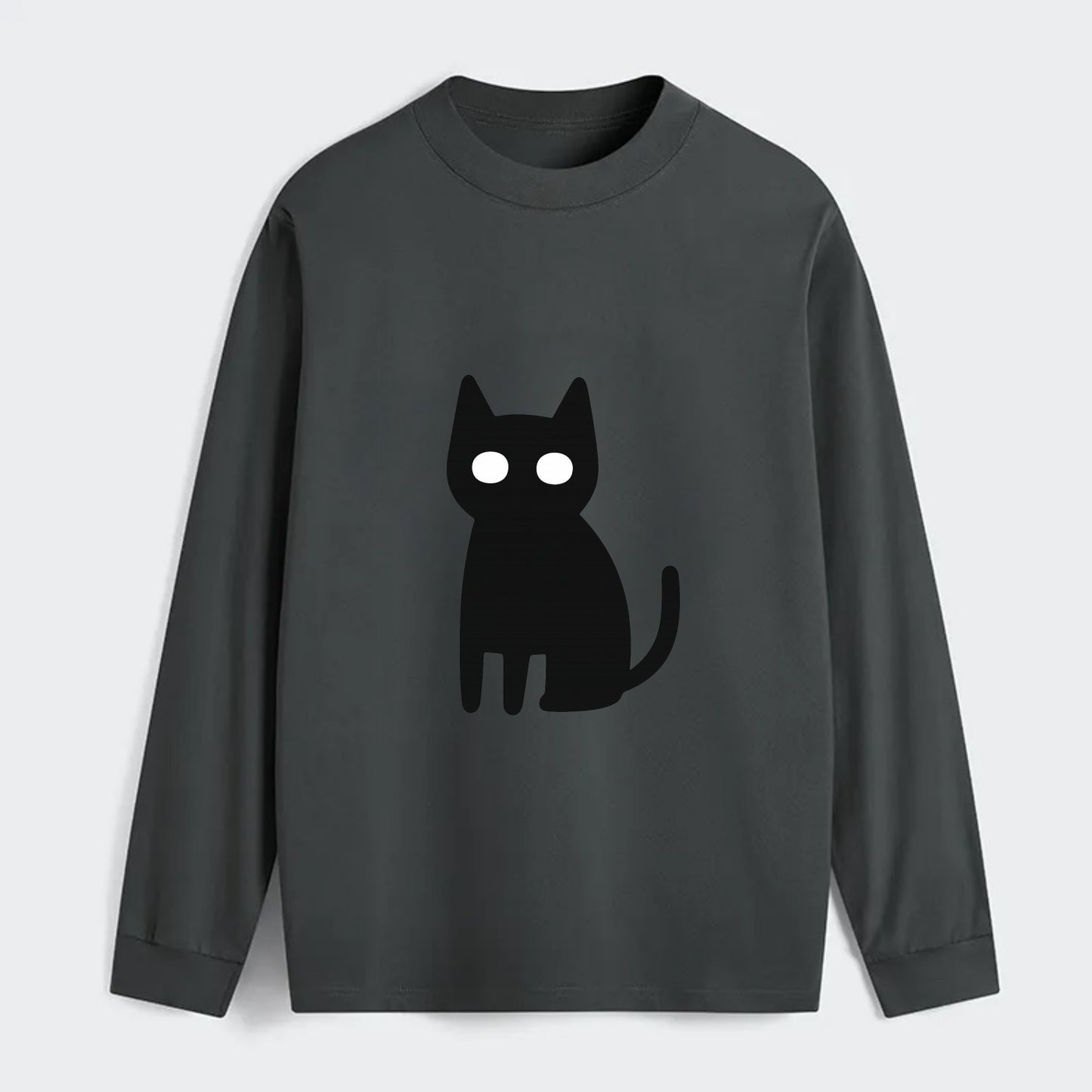 YOU MUST EMBRACE THE VOID | Black cat st - Classic Long Sleeve Shirt - Gray