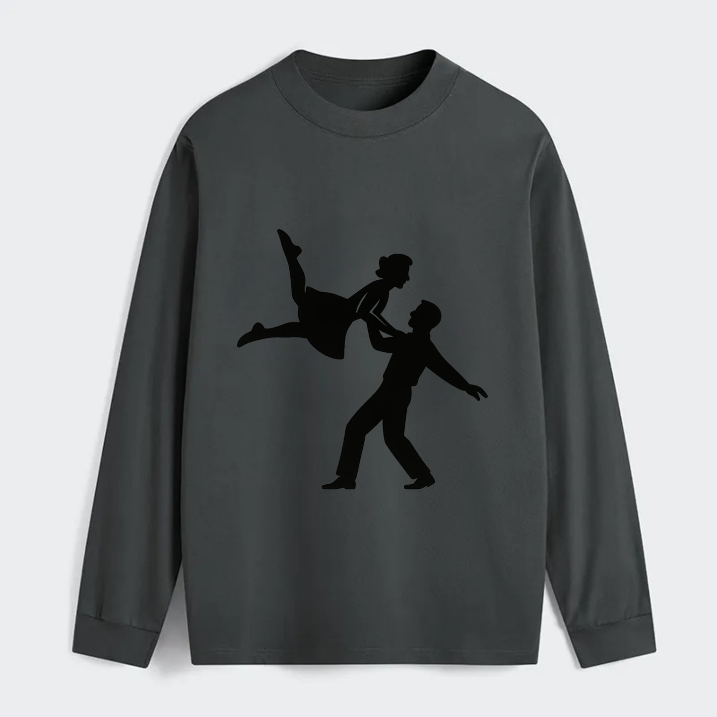 Swing dancers aerial lift - Classic Long Sleeve Shirt - Gray