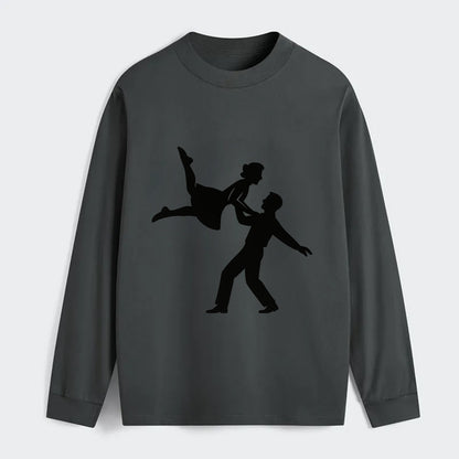 Swing dancers aerial lift - Classic Long Sleeve Shirt - Gray