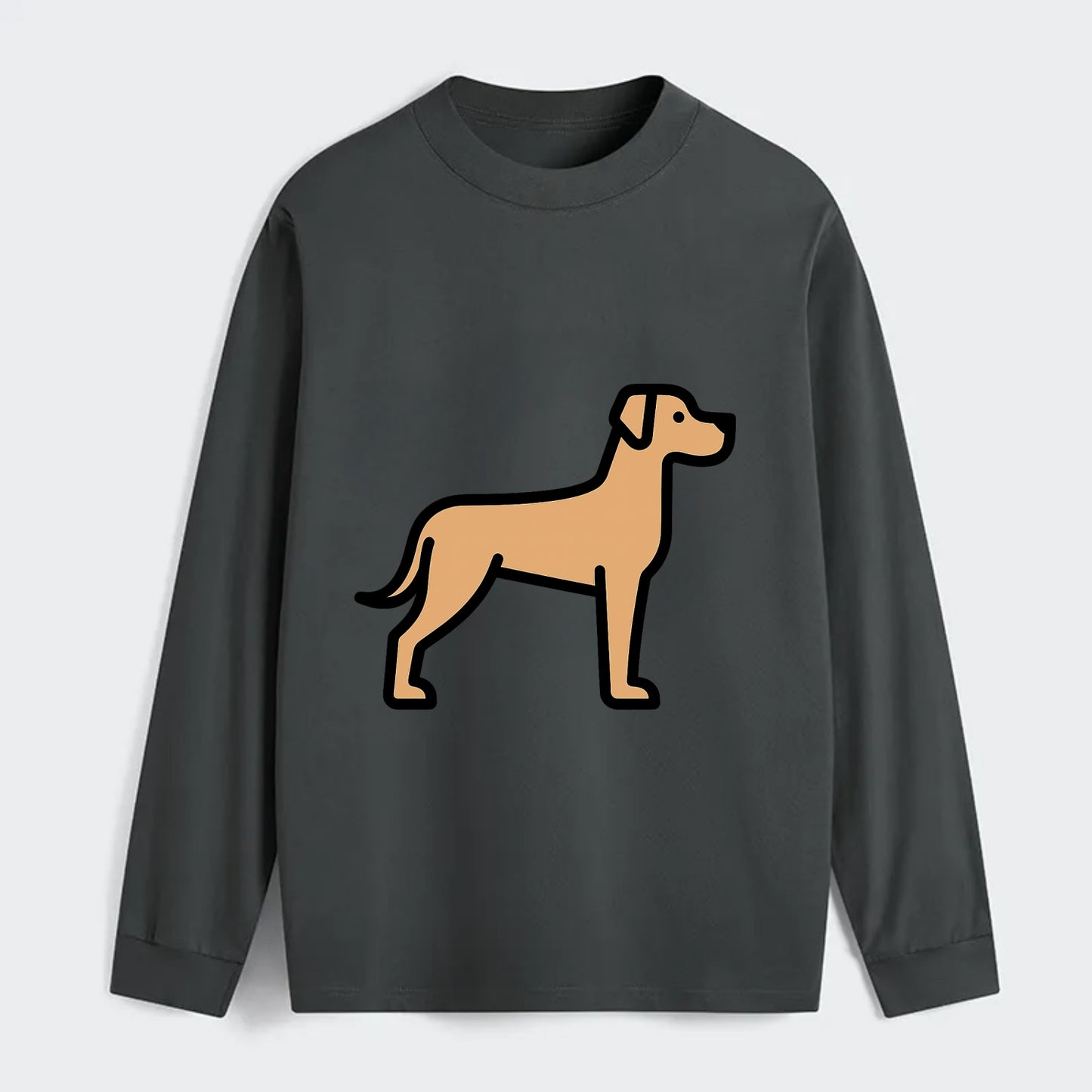 Great Dane - Fawn colored flat side profile - Classic Long Sleeve Shirt - Gray