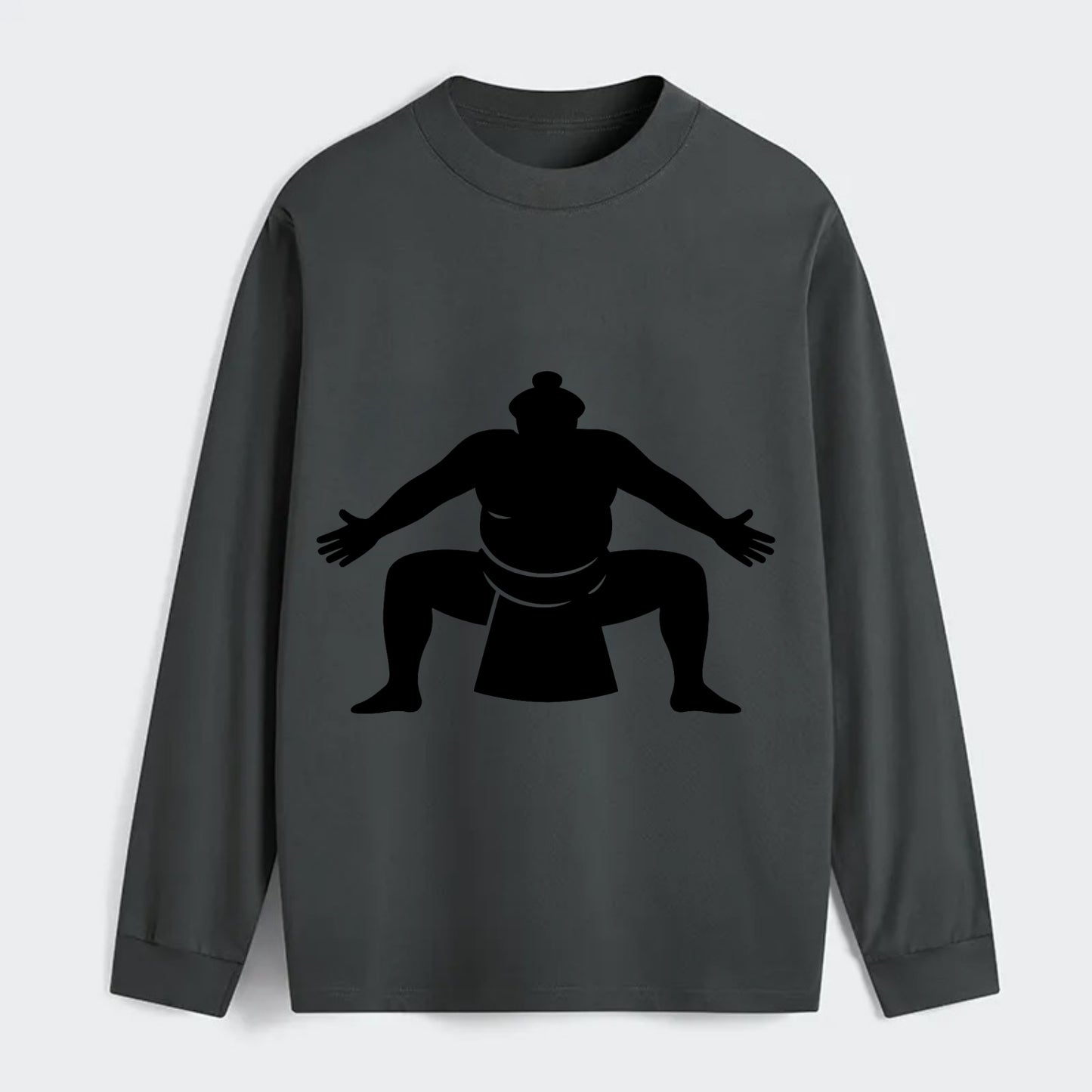Japanese sumo wrestler ceremonial stance - Classic Long Sleeve Shirt - Gray