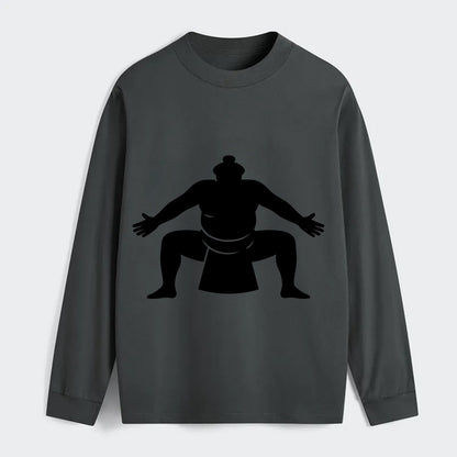 Japanese sumo wrestler ceremonial stance - Classic Long Sleeve Shirt - Gray