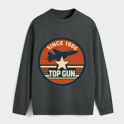 Top Gun Since 1986 - Classic Long Sleeve Shirt - Gray