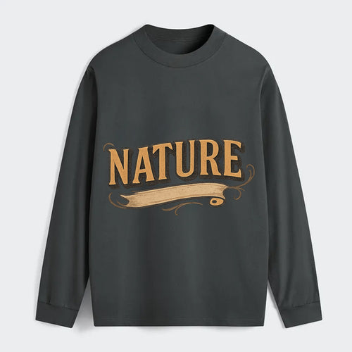 Bold typography design - NATURE - natural world, organic - Classic Long Sleeve Shirt