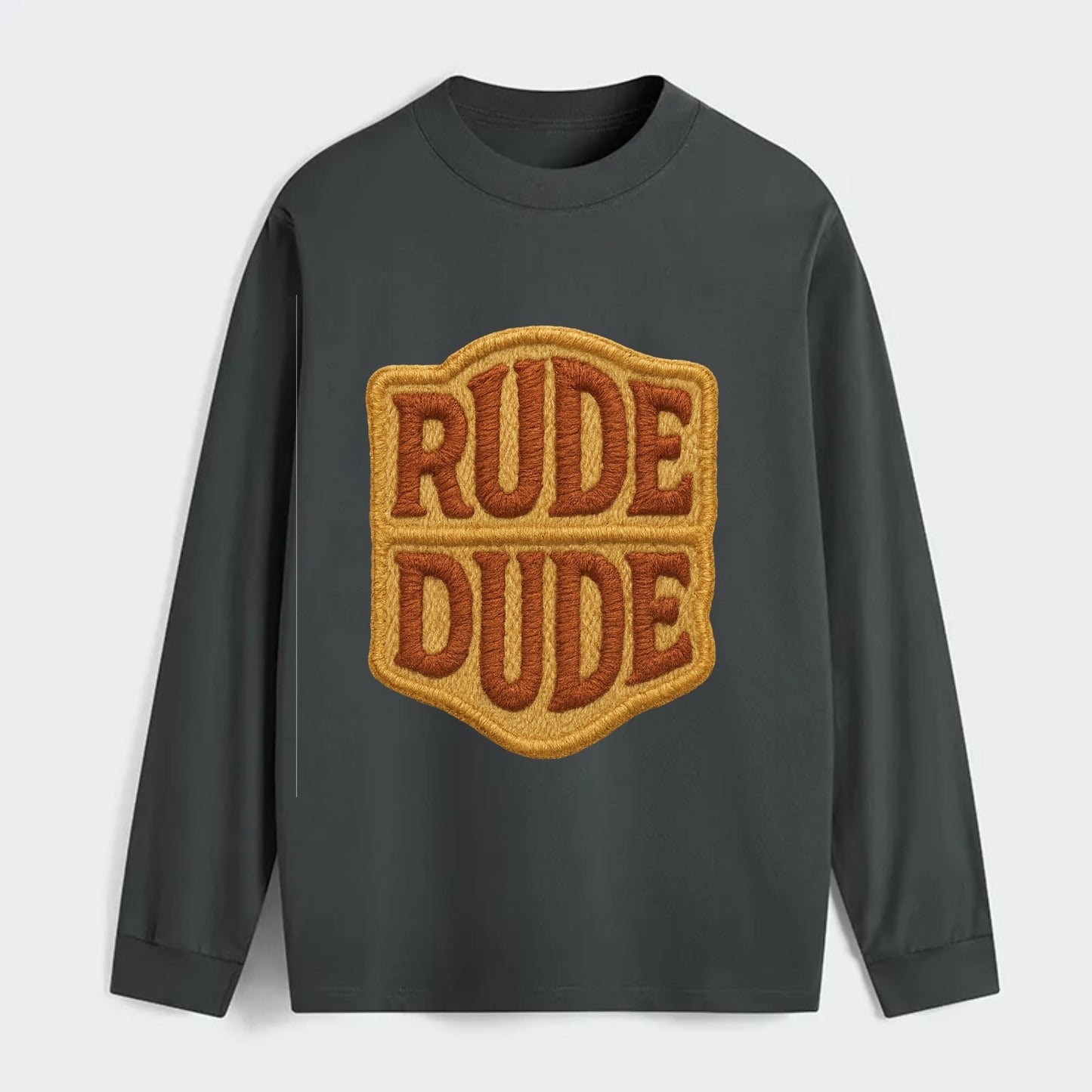 RUDE;DUDE ENERGY Surf Green Trucker - Classic Long Sleeve Shirt - Gray