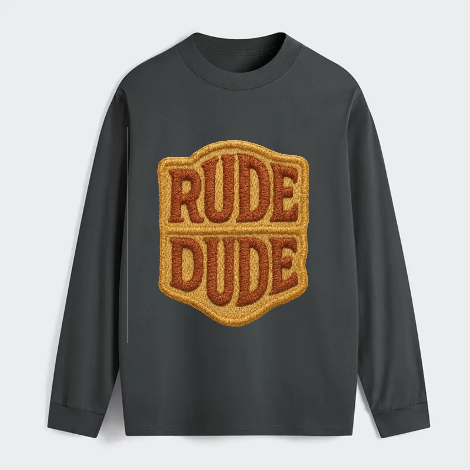 RUDE;DUDE ENERGY Surf Green Trucker - Classic Long Sleeve Shirt - Gray