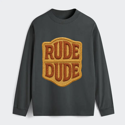RUDE;DUDE ENERGY Surf Green Trucker - Classic Long Sleeve Shirt - Gray