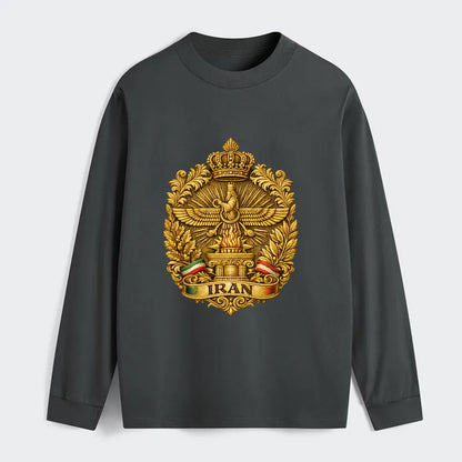 Iran Fire Temple Emblem - Classic Long Sleeve Shirt - Gray