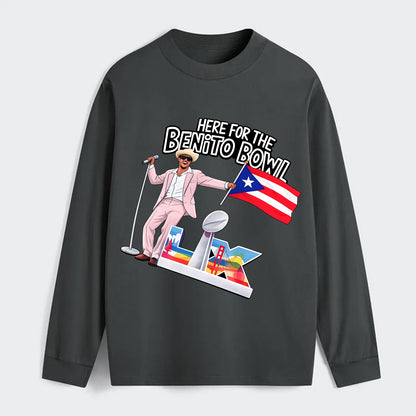 Here For The Bento Bowl - Classic Long Sleeve Shirt - Gray