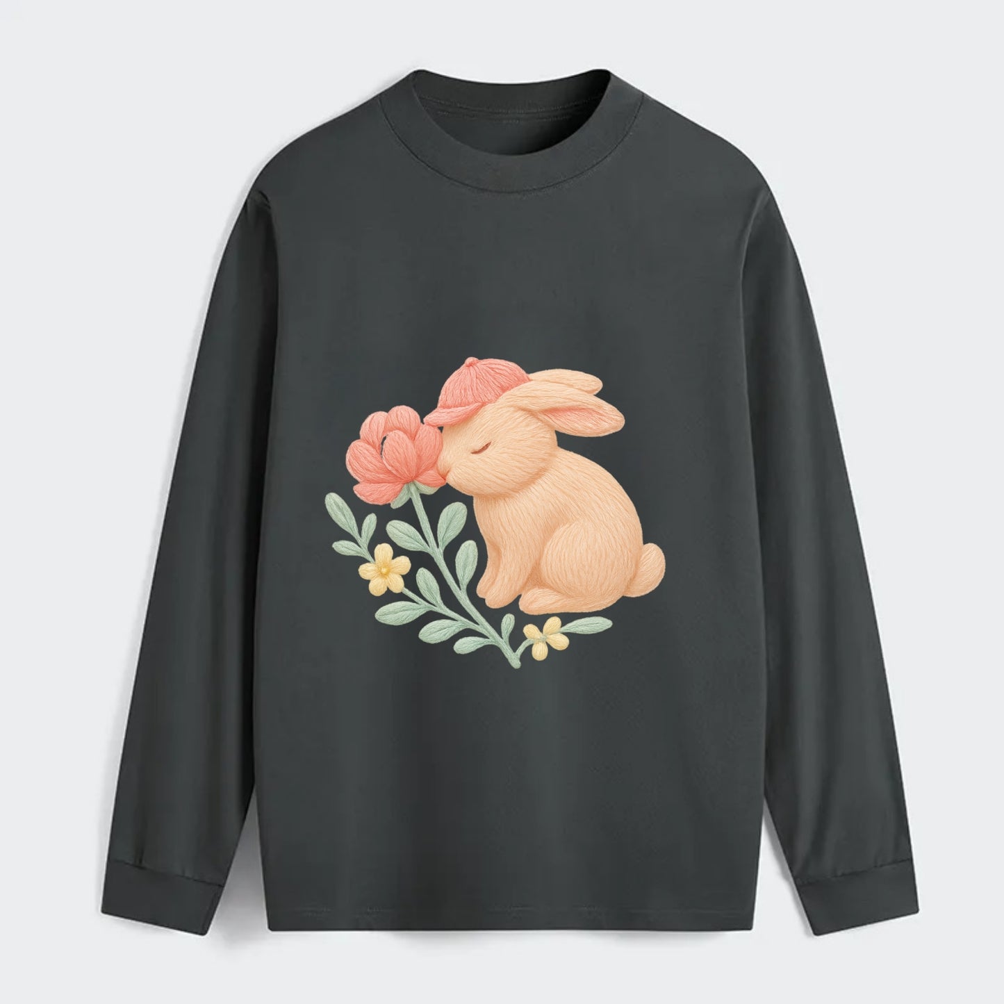 Peach Bunny - Classic Long Sleeve Shirt - Gray