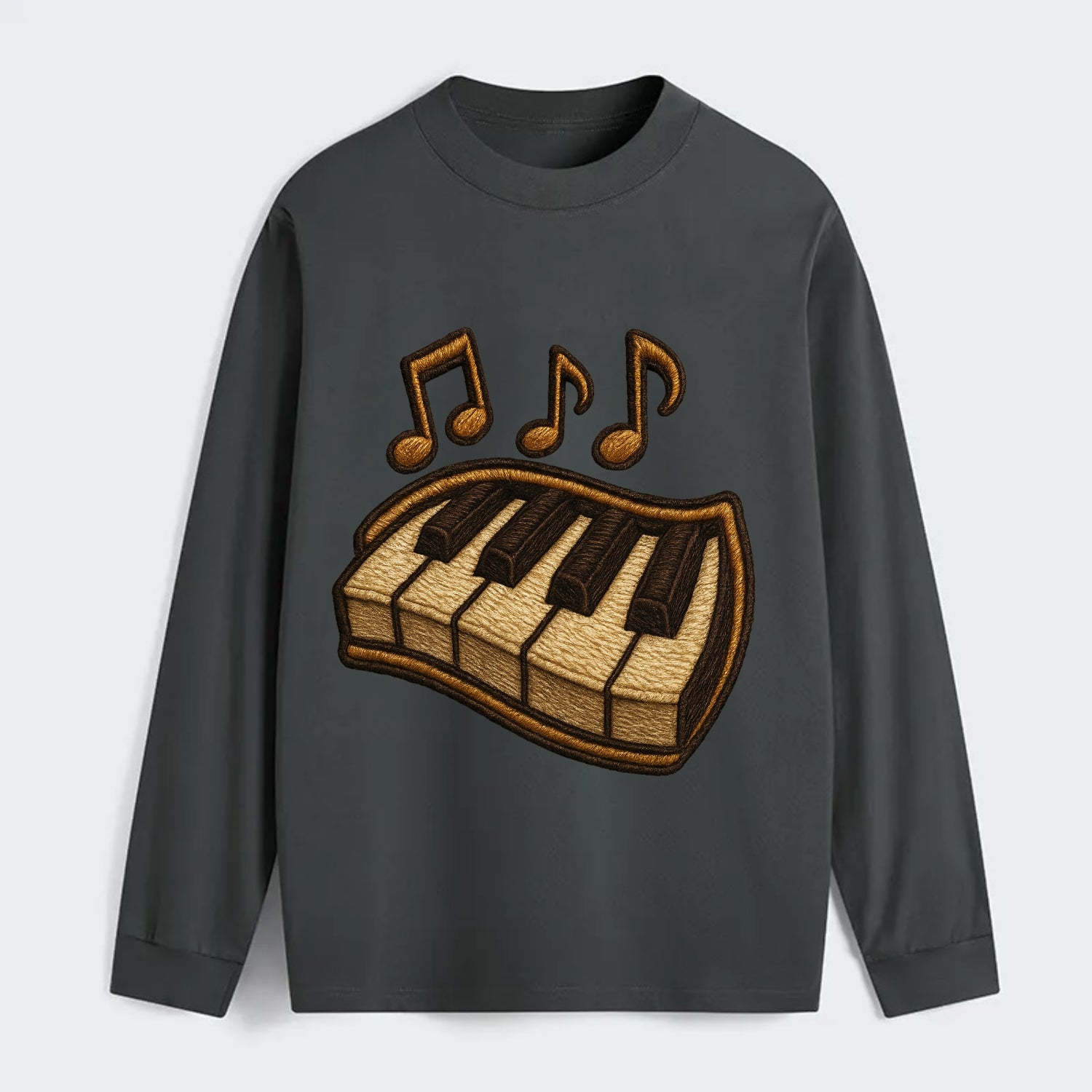 Piano Keys  - Classic Long Sleeve Shirt - Gray