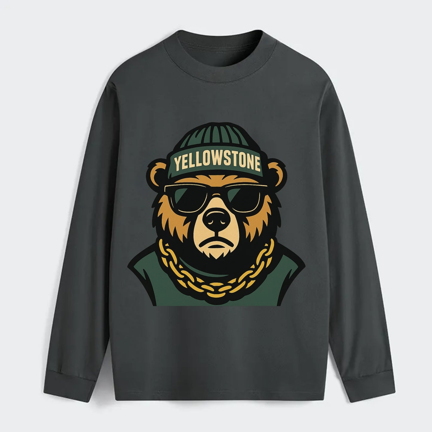 Yellowstone Bear - Classic Long Sleeve Shirt - Gray
