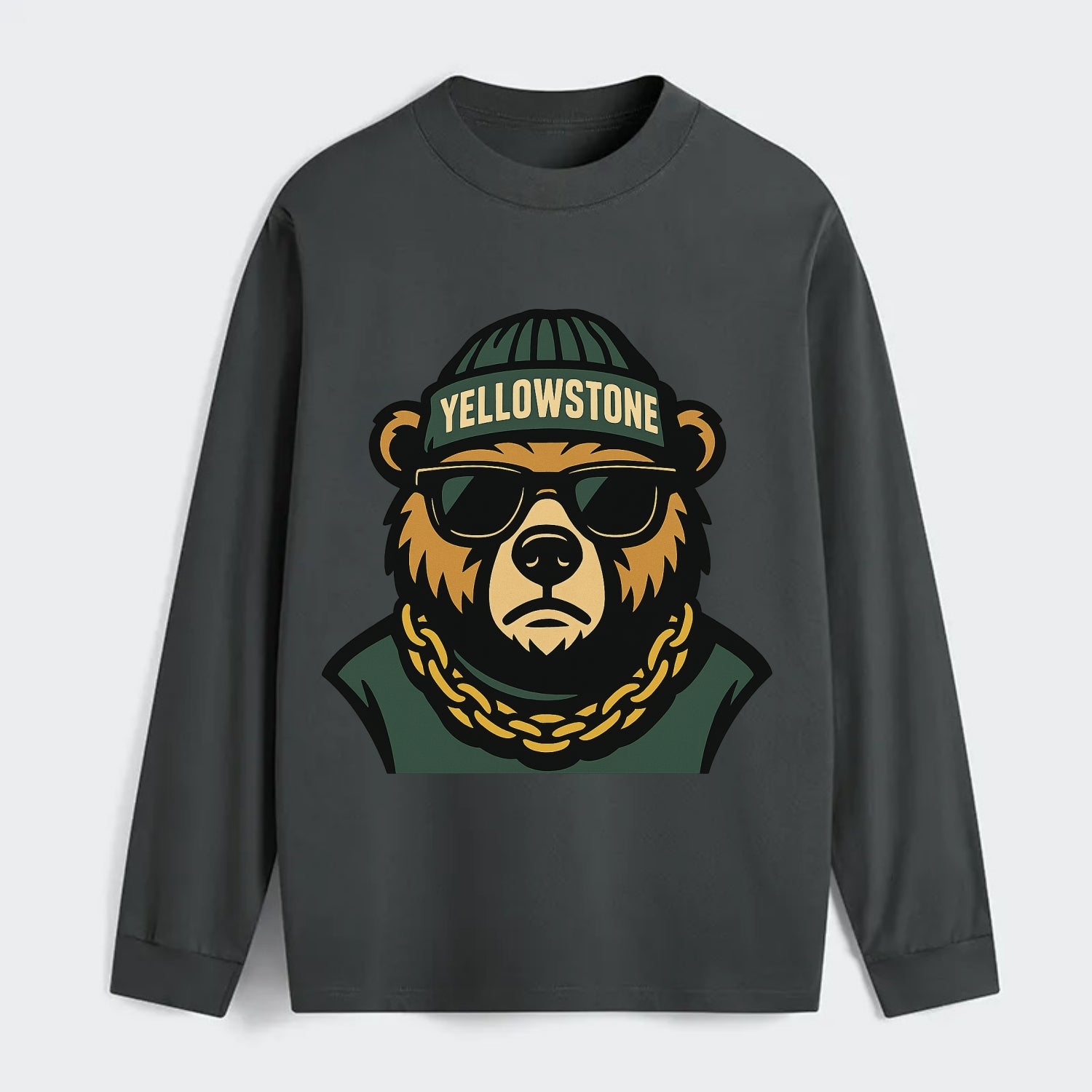 Yellowstone Bear - Classic Long Sleeve Shirt - Gray