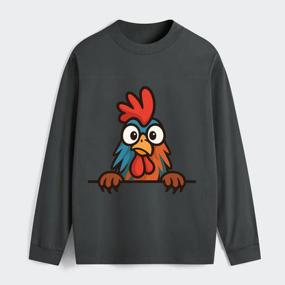 Rooster  - Classic Long Sleeve Shirt - Gray