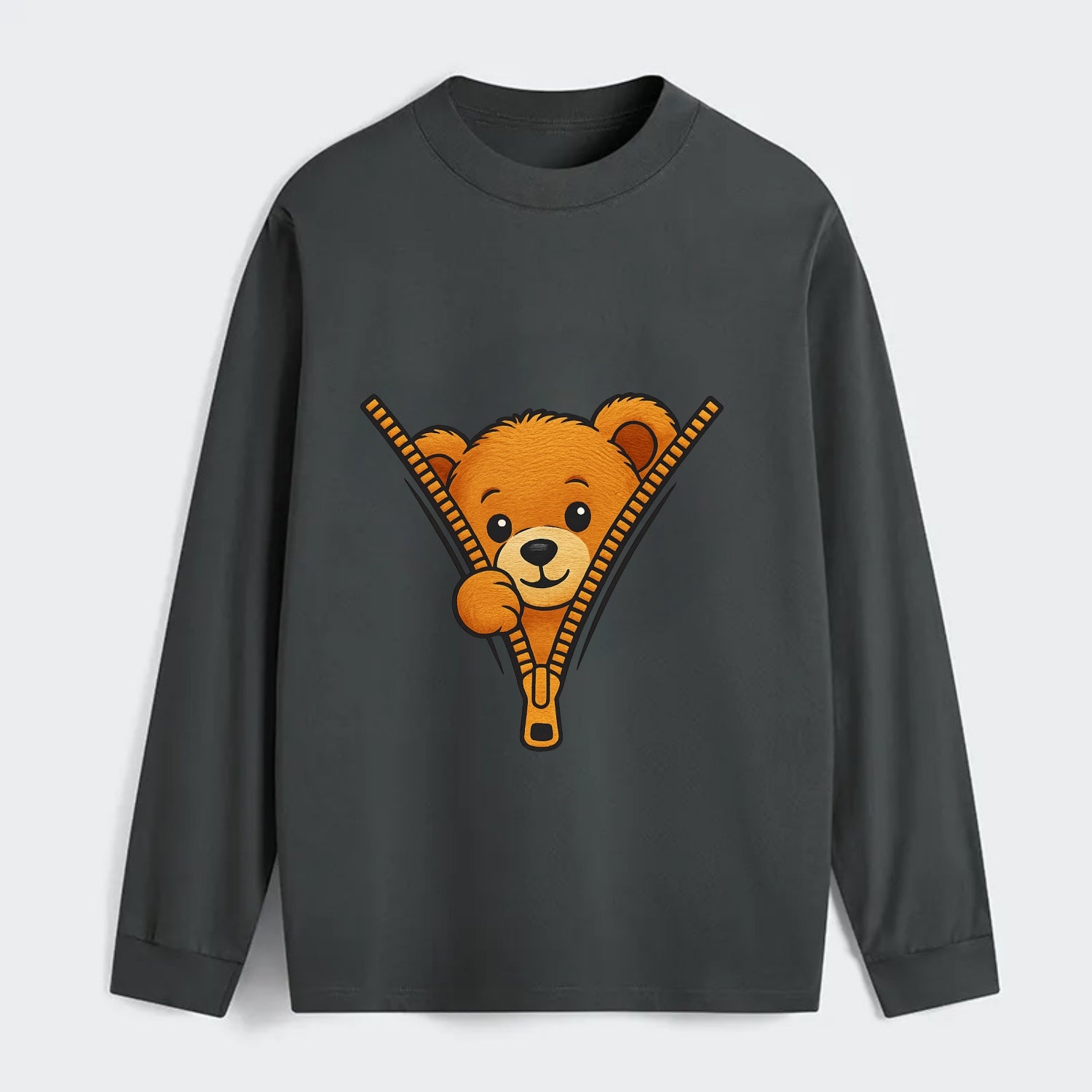 zipper bear - Classic Long Sleeve Shirt - Gray